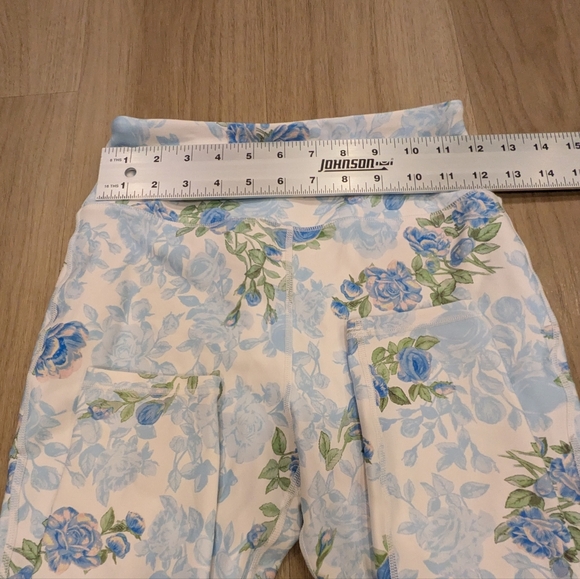 Love Shack Fancy Blue Floral Leggings Size M - Picture 4 of 7